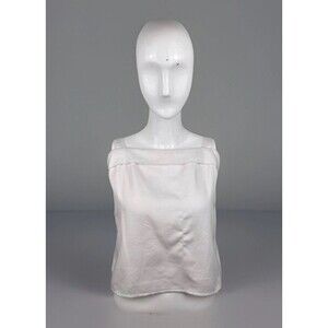 VTG Womens Coquette Cottage Coastal Fairy Soft White Tank Size 10 Lined